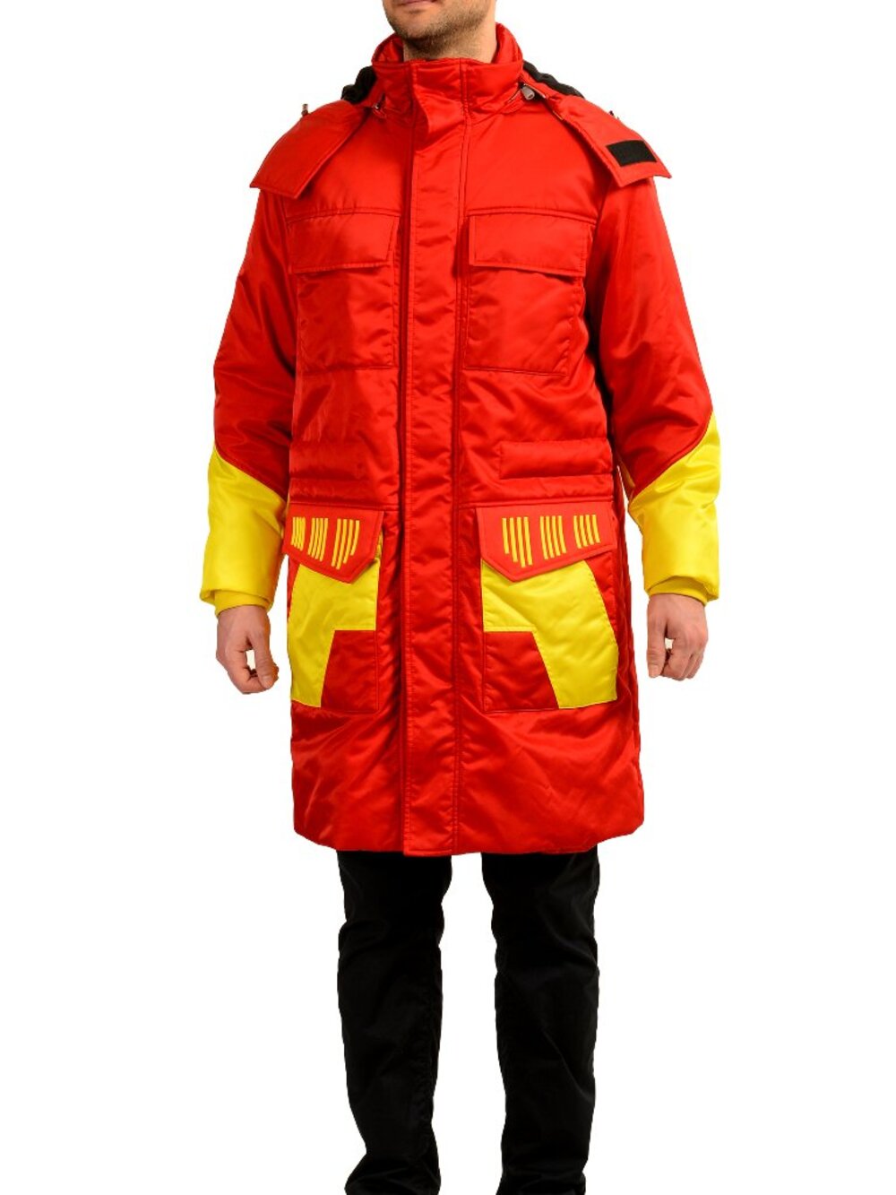 Scuderia Ferrari Men's Red Hooded Parka Jacket Coat US 2XL IT 56